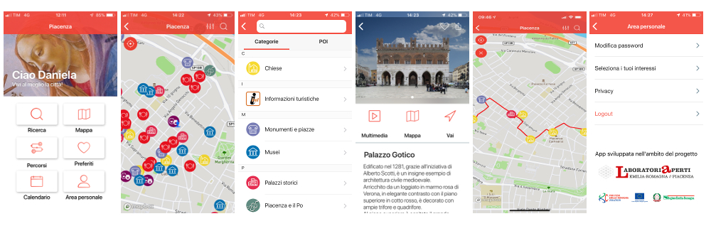 Schermate App Piacenza