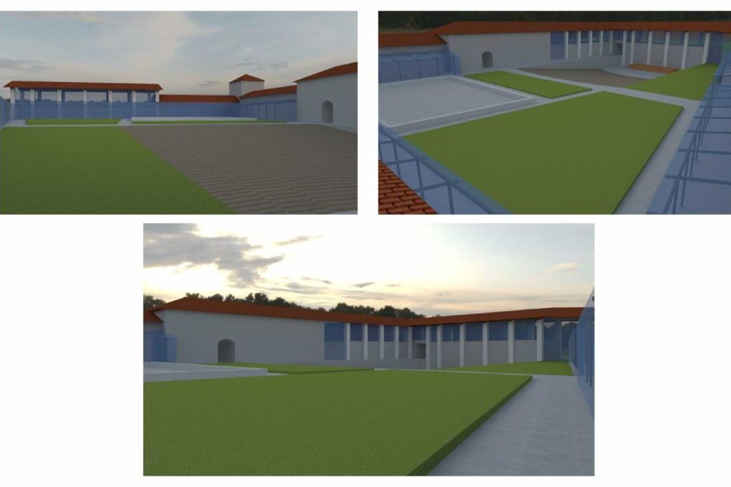 Progetto 3D cortile Cascina San Savino