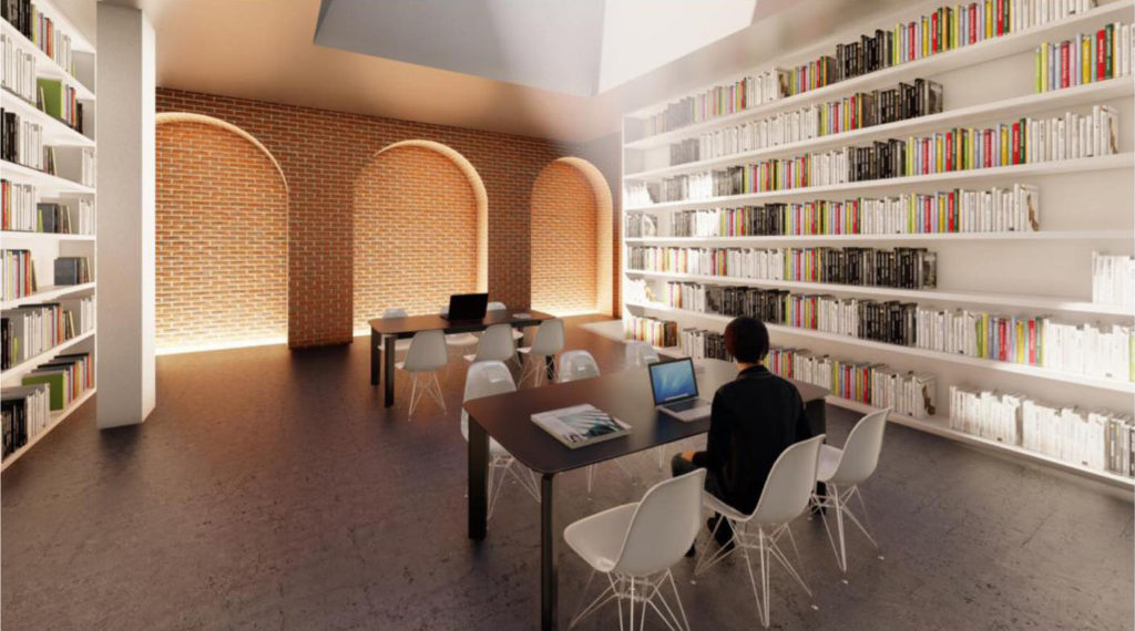 Render progetto biblioteca Porta Borghetto